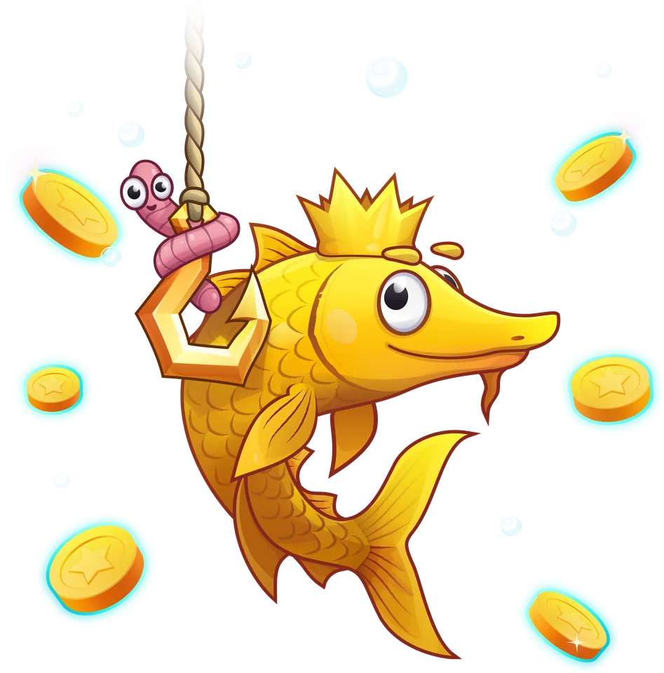 Mega Win: Der Goldfisch inmitten einer MĂŒnzexplosion.