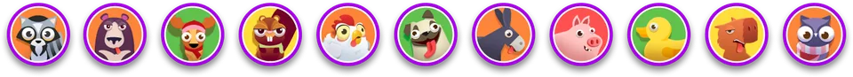 Die Tiersymbole des GlĂŒcksrads â der Bonus von Hamster Run.