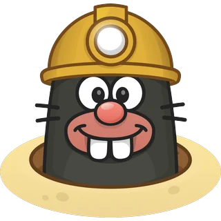 Maulwurf mit gelbem Helm – Topo Mole